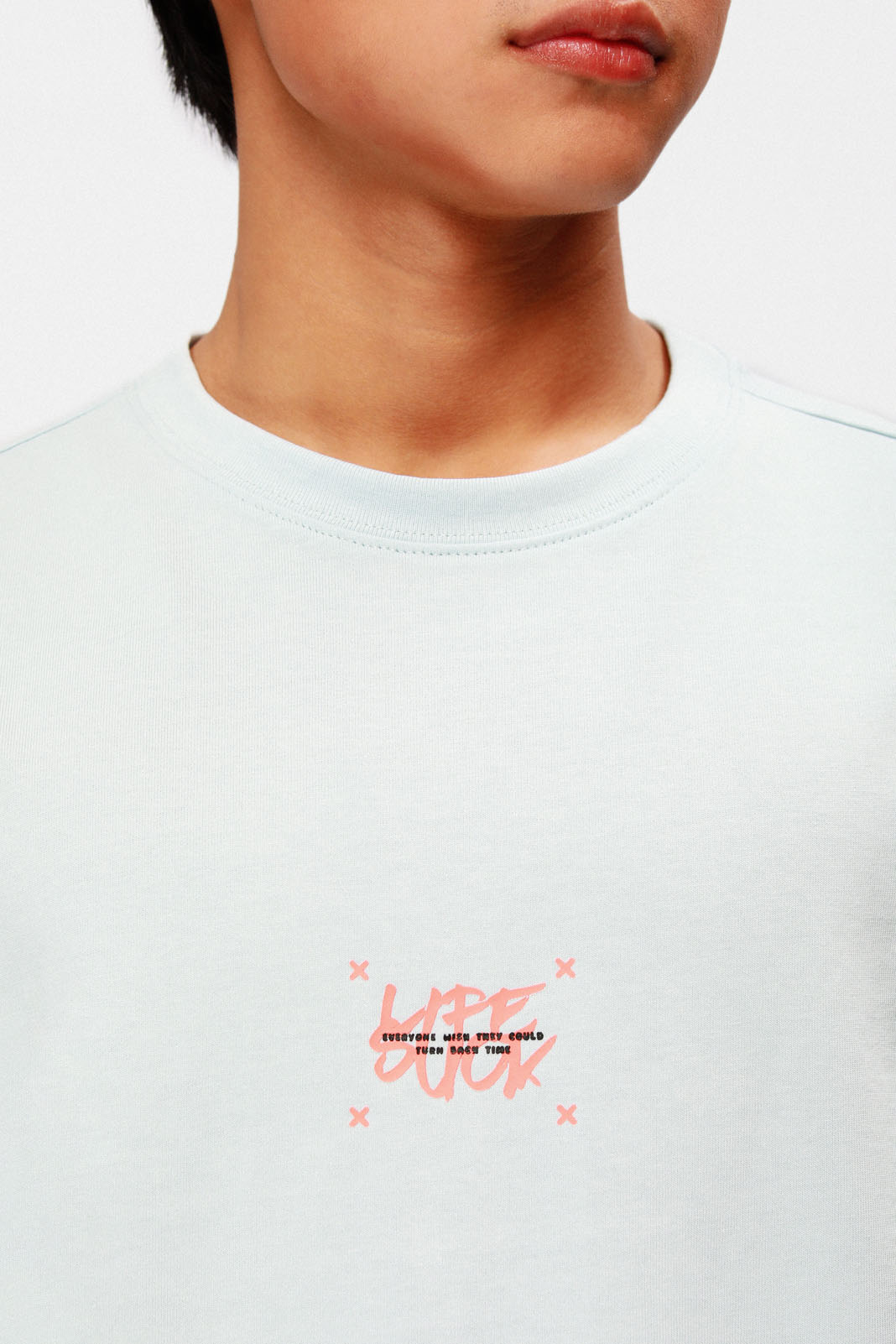 Tシャツ・カットソー [OVERDUE FLAIR] OF LOGO T-SHIRT : 3color Oversized Printed T-shirt | TEN11